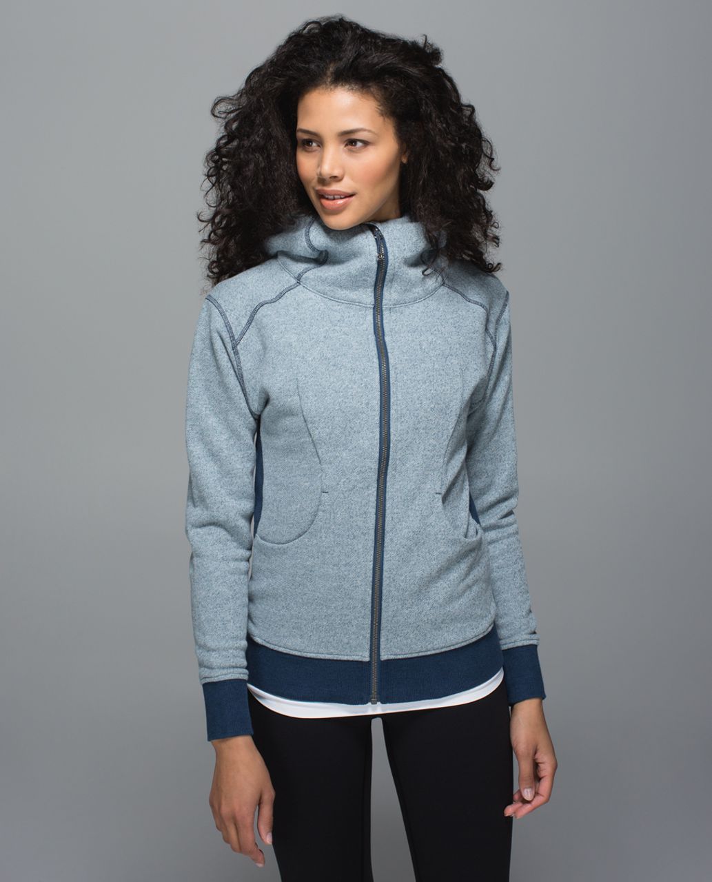 Lululemon On The Daily Hoodie - Heathered Poseidon / Heathered Denim Poseidon