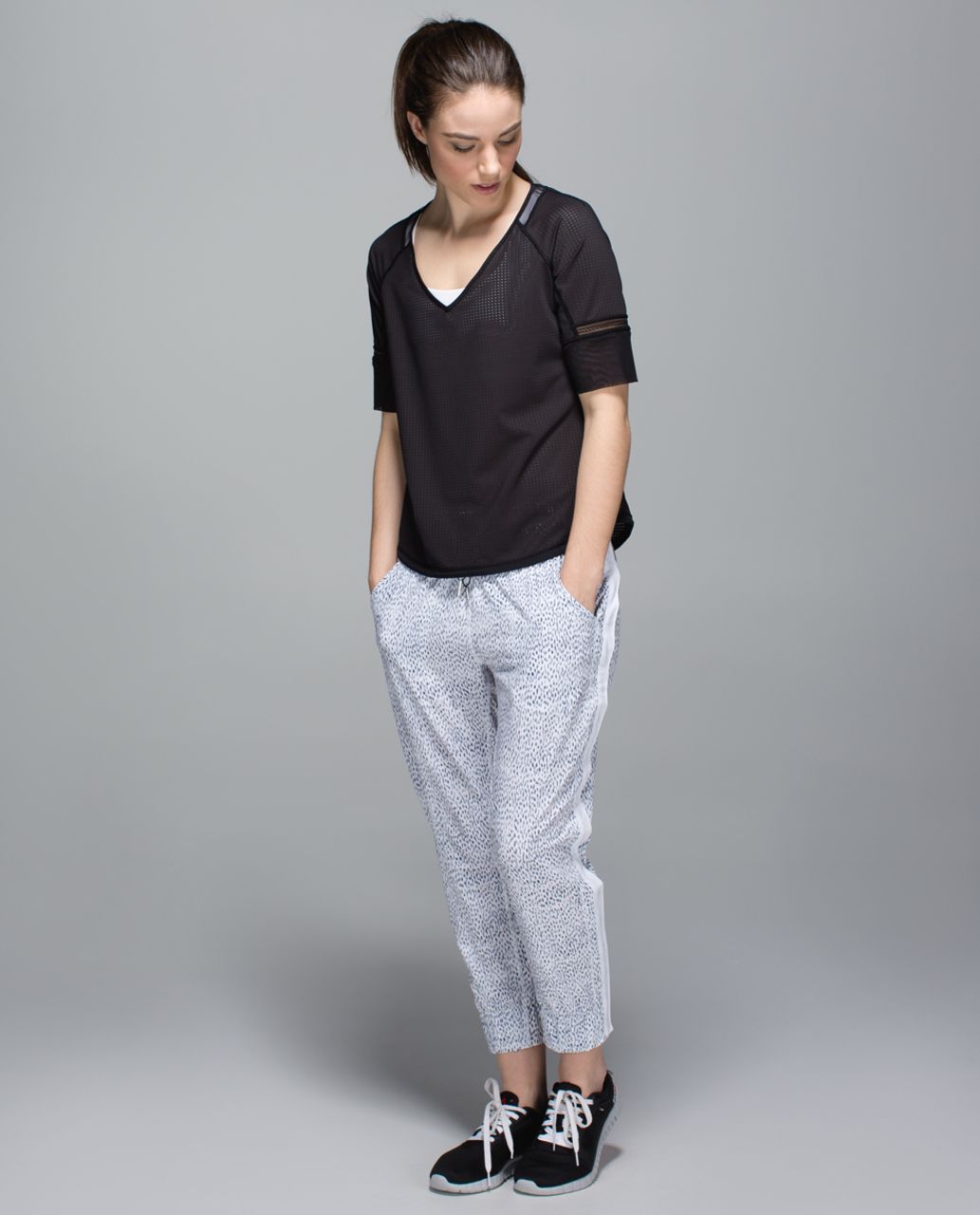 Lululemon Tearaway Pant - Dottie Dash White Black / White