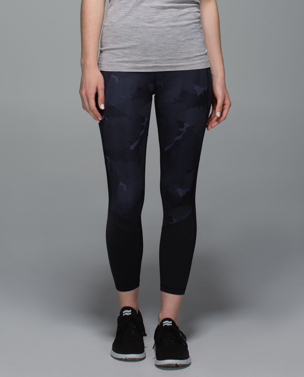 Lululemon All You Need Tight *Full-On Luxtreme - Palm Party Naval Blue Black / Black