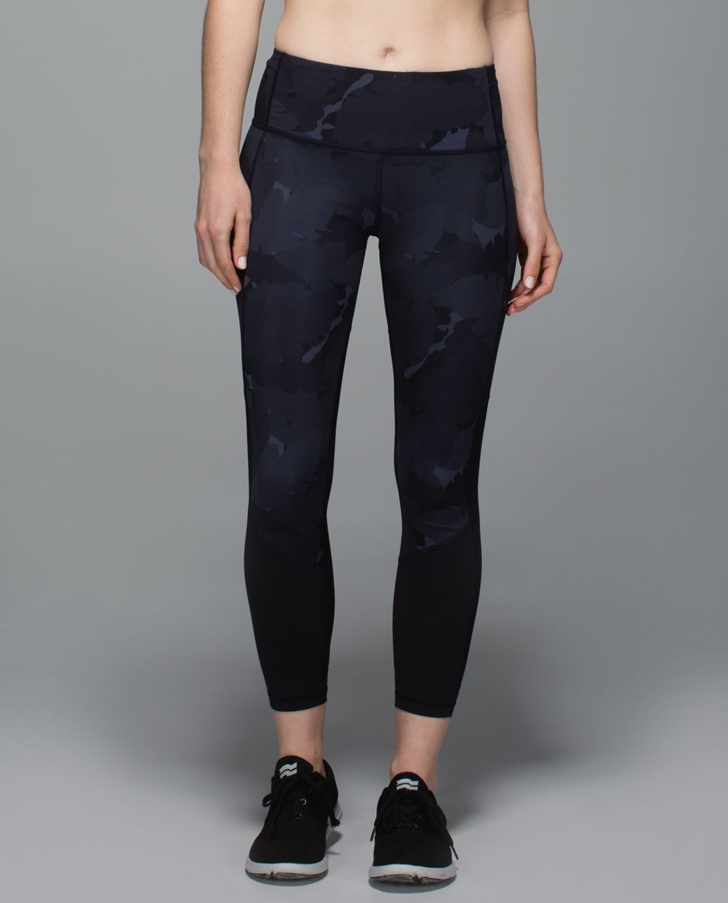 Lululemon All You Need Tight *Full-On Luxtreme - Palm Party Naval Blue Black / Black