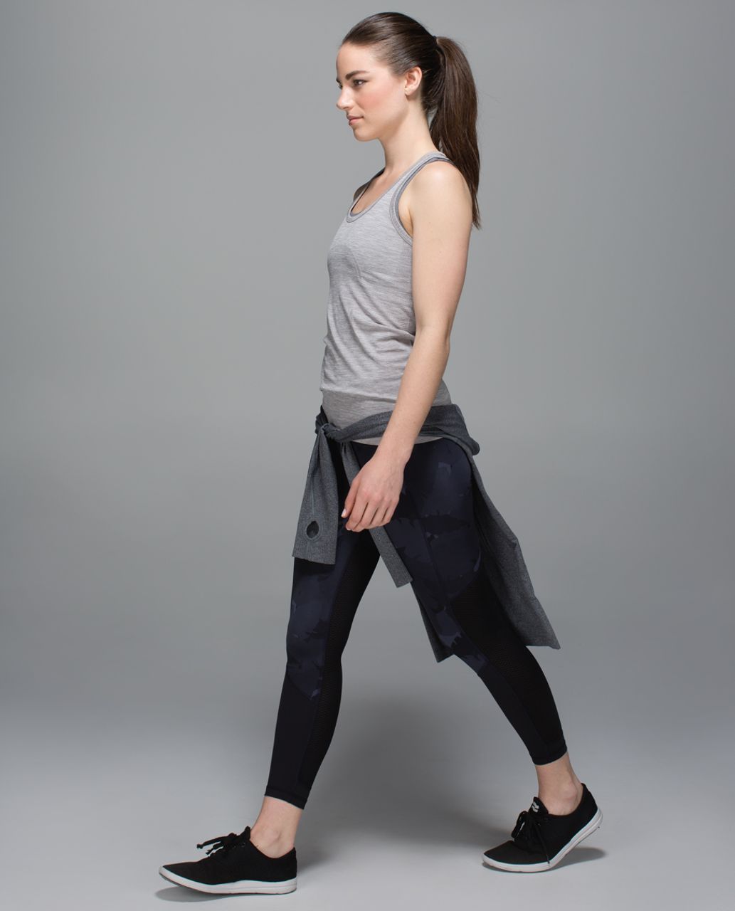 Lululemon All You Need Tight *Full-On Luxtreme - Palm Party Naval Blue Black / Black