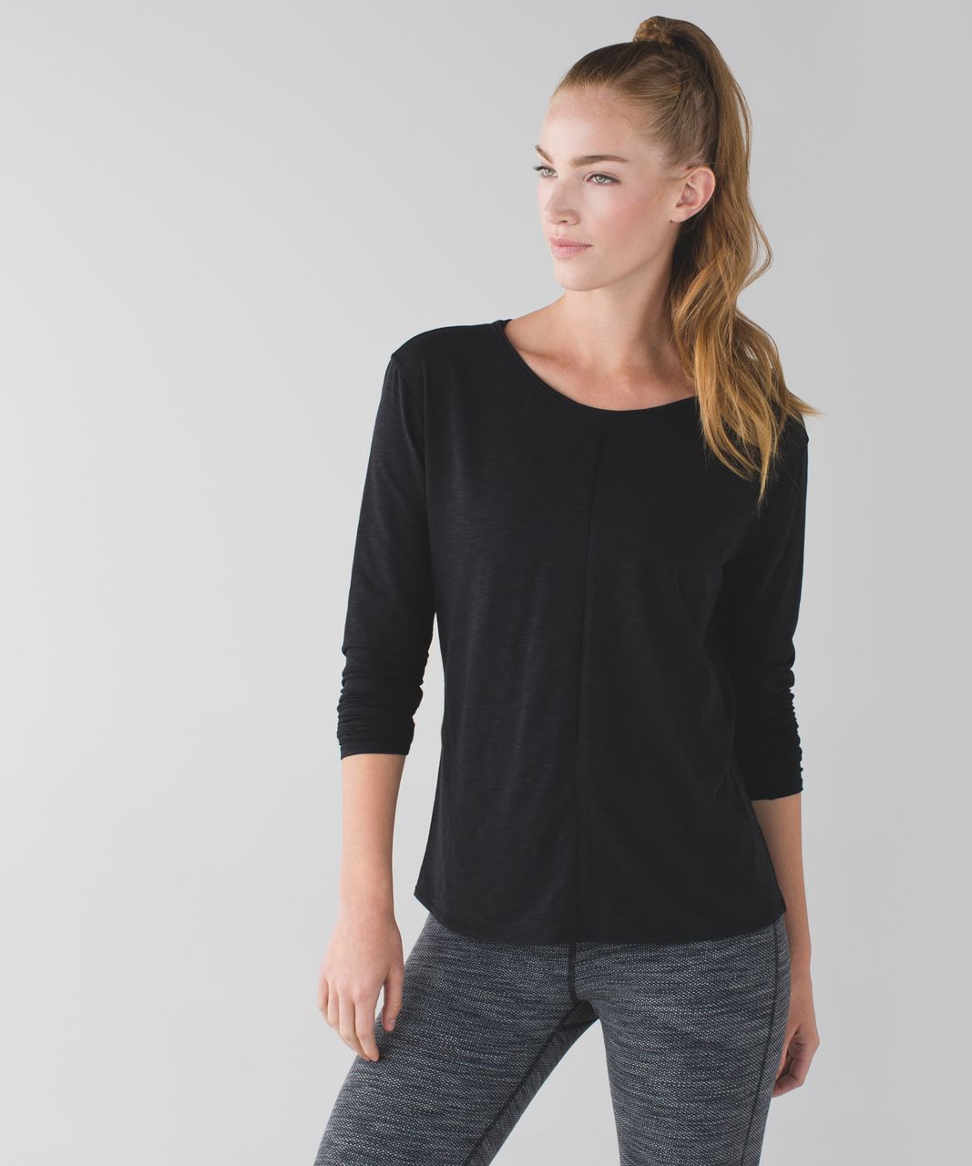 Lululemon Superb Long Sleeve Tee - Black - lulu fanatics