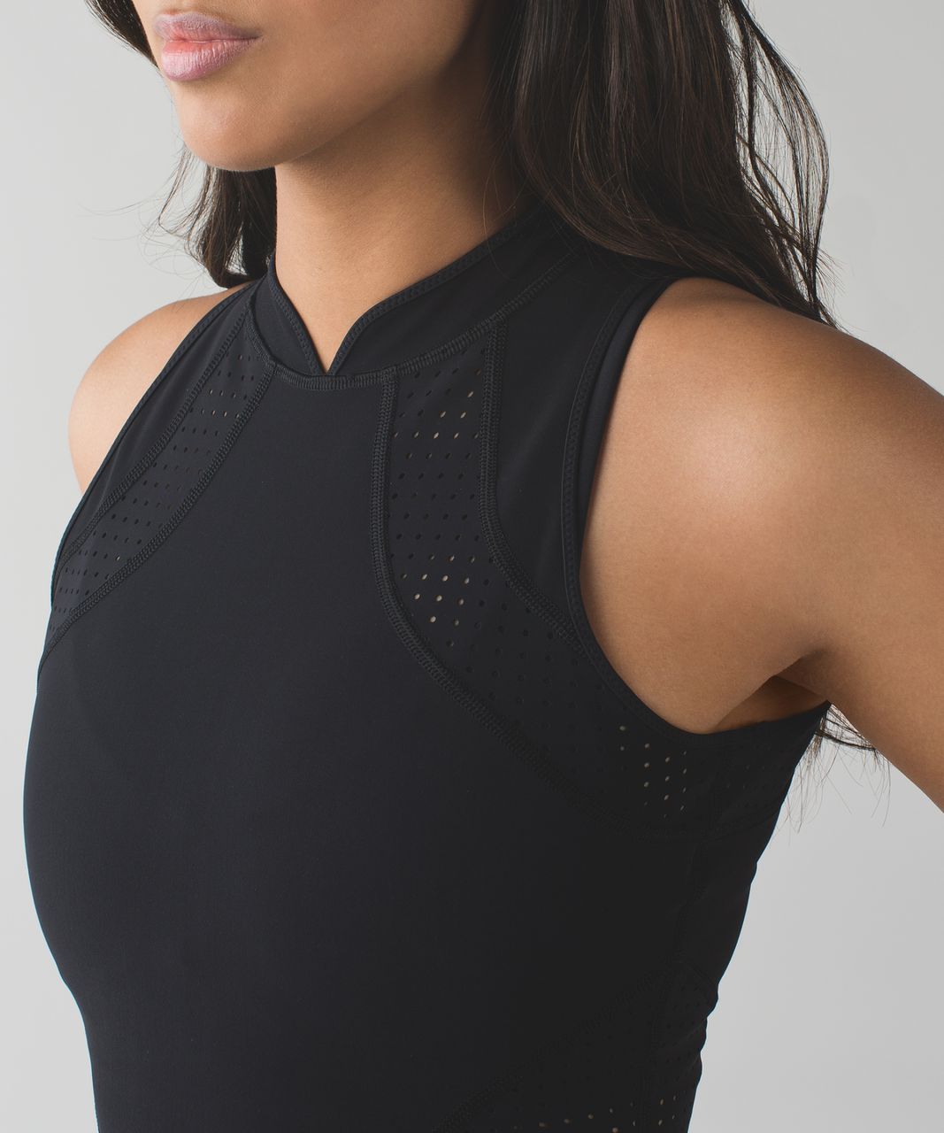 Lululemon Water:  Salty Swim Sleeveless Rashie - Black / Texture Twist White Black