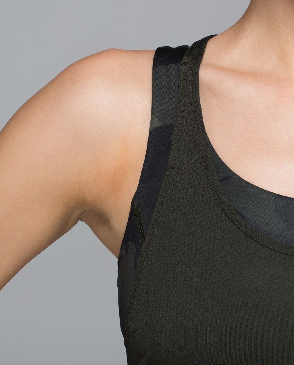 Lululemon All Sport Support Tank - Gator Green / Palm Party Gator Green Black