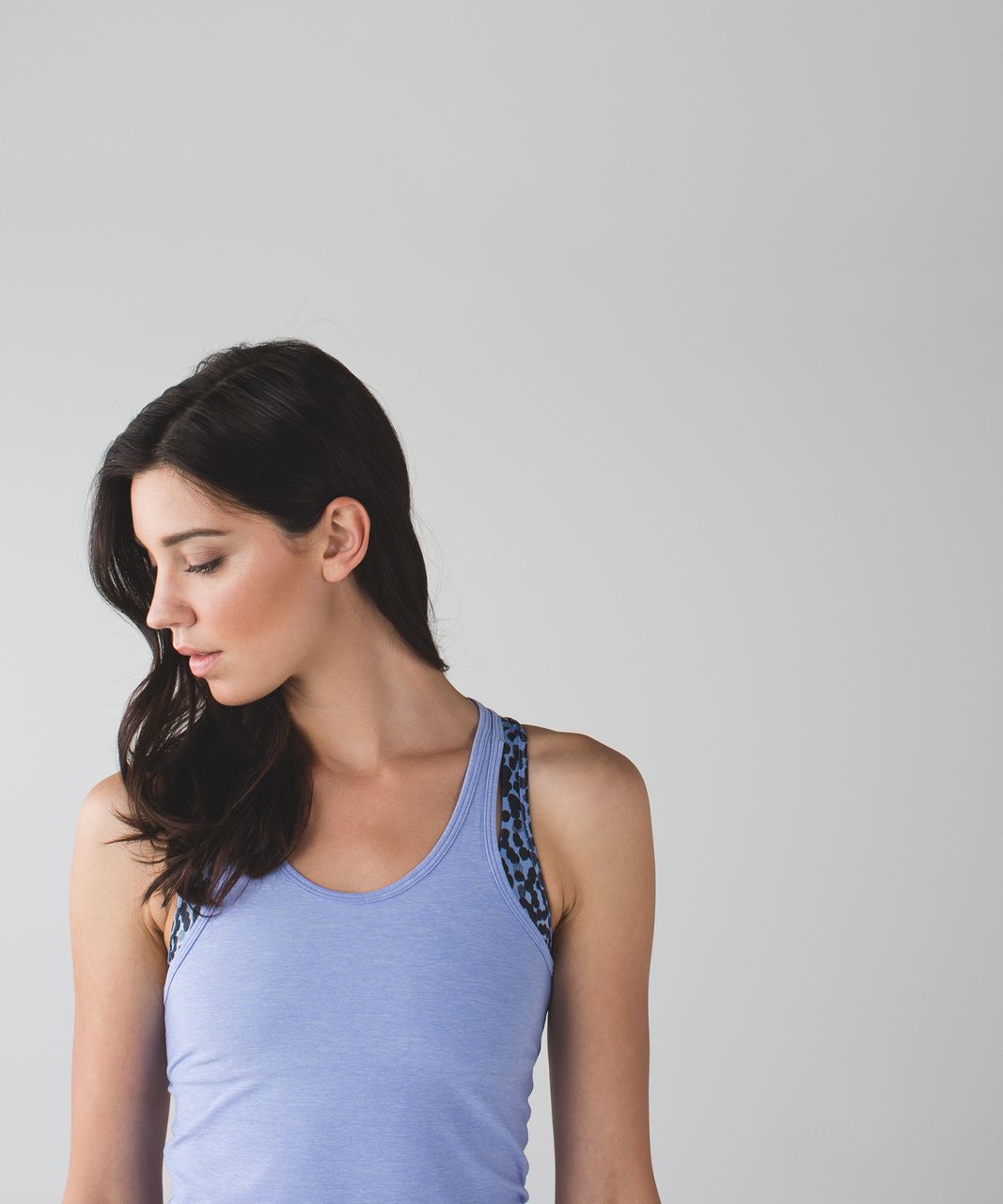 Lululemon Inspiration Tank II - Heathered Lullaby / Ace Spot Lullaby Black