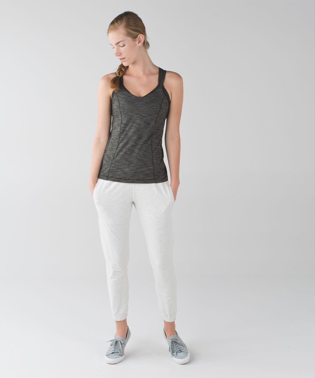 Lululemon Run For Gold Tank - Heathered Gator Green / Deep Camo