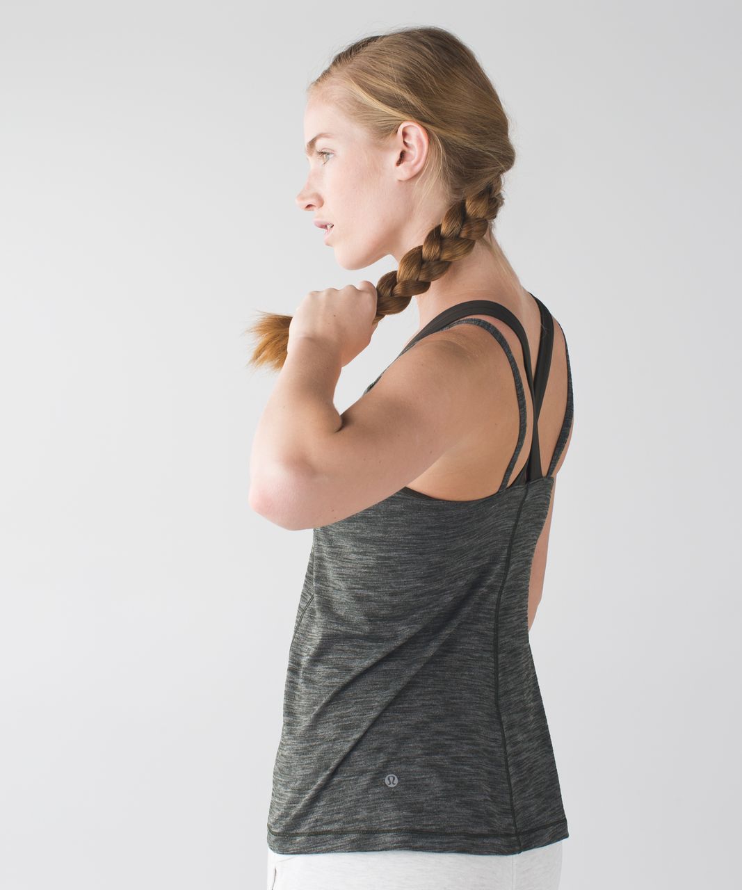 Lululemon Run For Gold Tank - Heathered Gator Green / Deep Camo