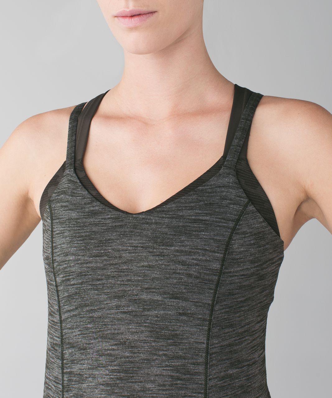 Lululemon Run For Gold Tank - Heathered Black / Iris Flower - lulu