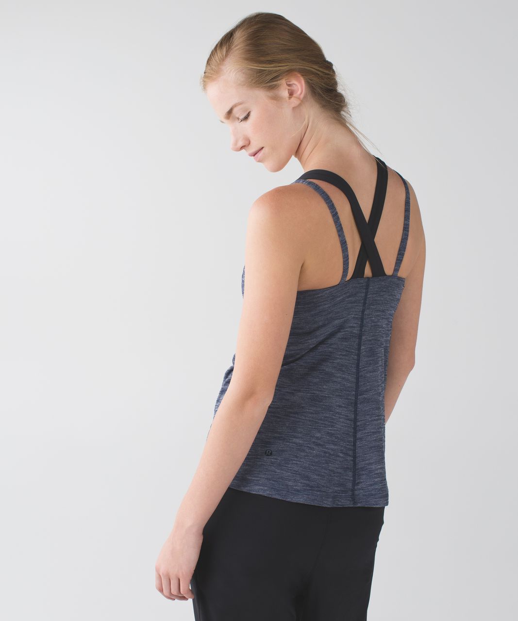 Lululemon Run For Gold Tank - Heathered Deep Navy / Deep Navy