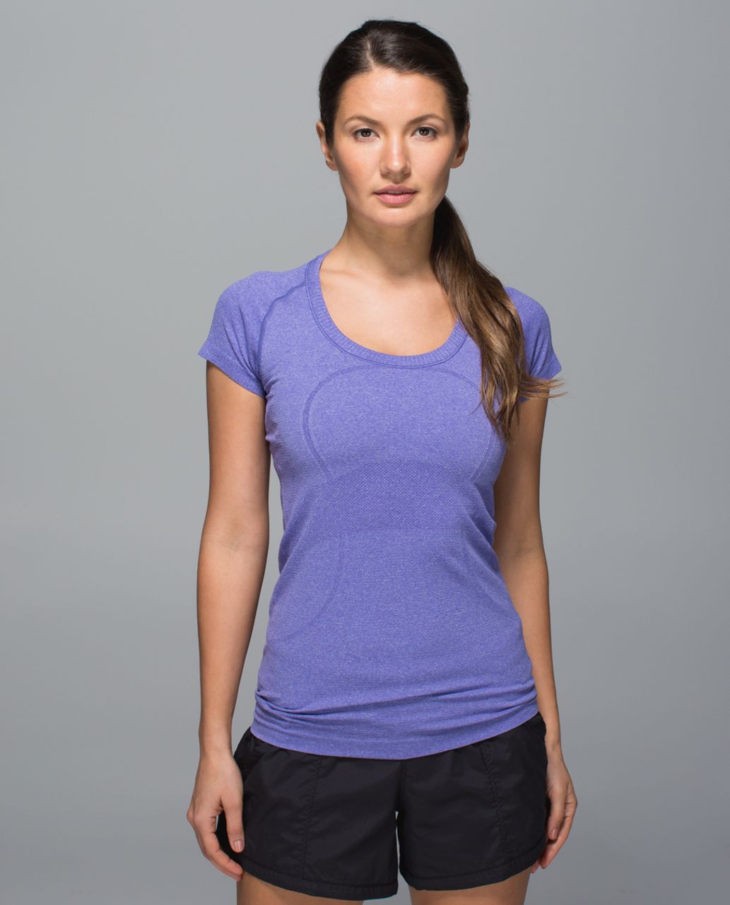 Lululemon Swiftly Tech Short Sleeve Scoop - Heathered Iris Flower