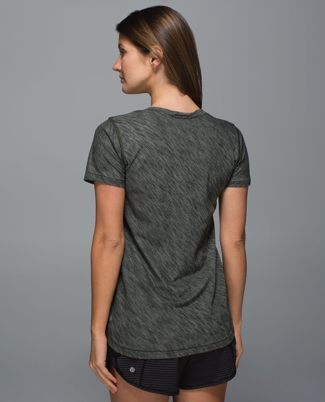 Lululemon What The Sport Tee - Heathered Gator Green