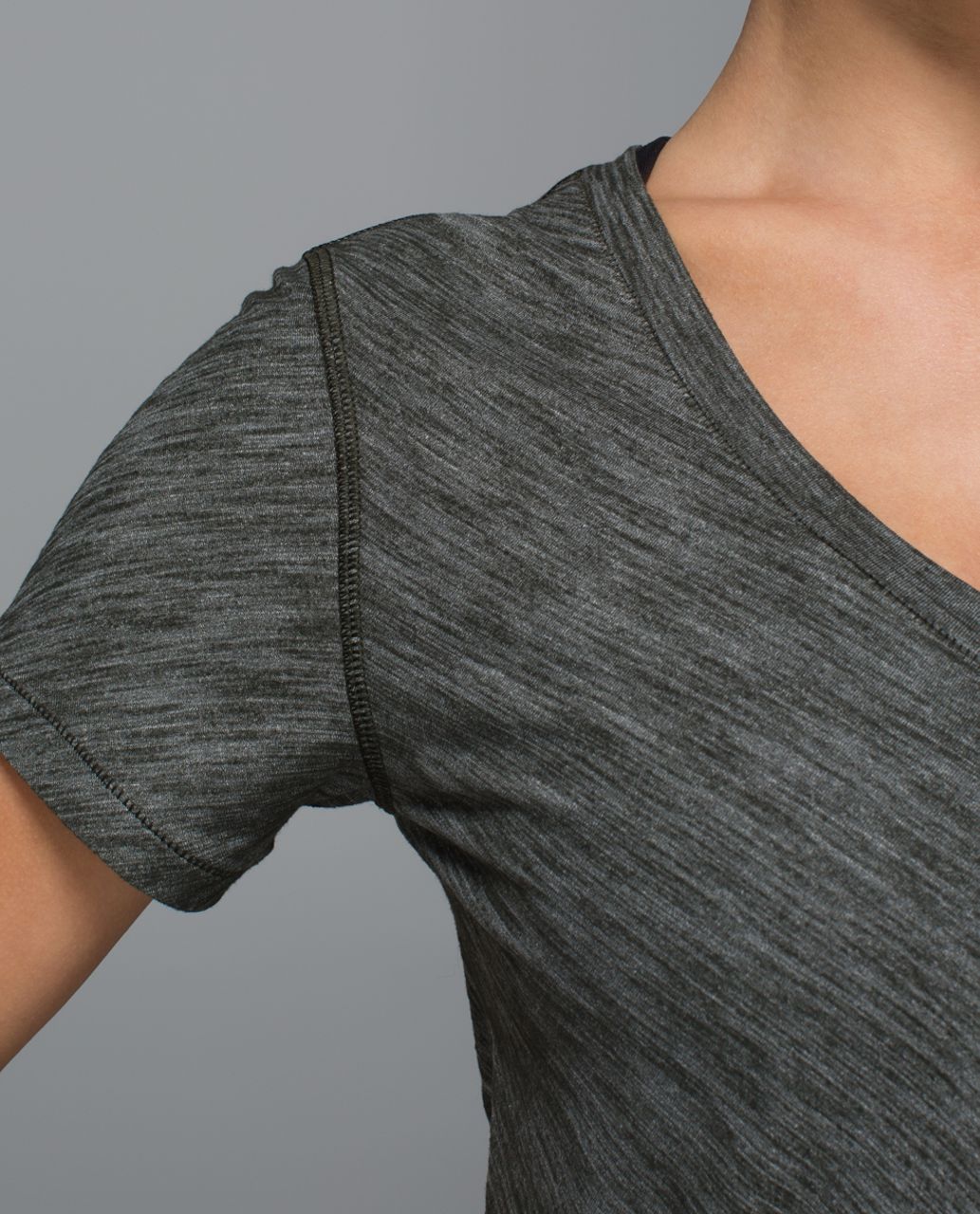 Lululemon What The Sport Tee - Heathered Gator Green