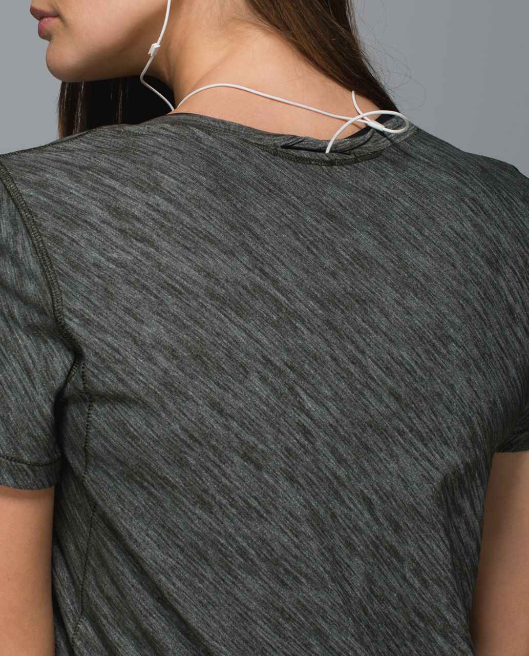 Lululemon What The Sport Tee - Heathered Gator Green