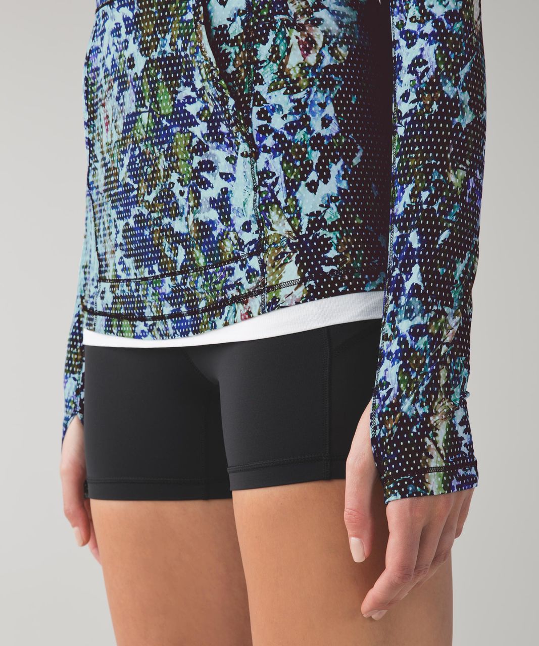 Lululemon Runbeam Hoodie - Floral Sport White Multi / Black