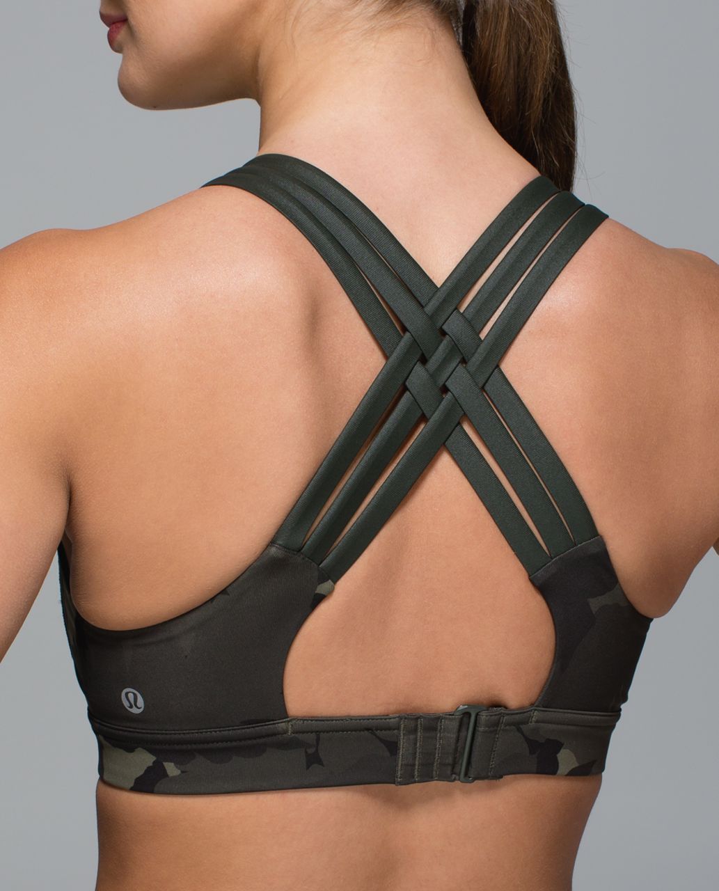 Lululemon All Sport Bra 3 Strap - Wind Chill Fatigue Green Black / Fatigue  Green - lulu fanatics