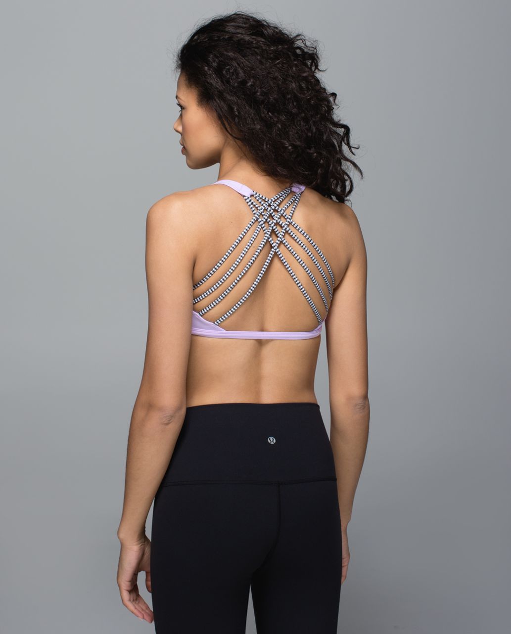 Lululemon Free To Be Bra (Wild) - Pretty Purple / Gingham Luon