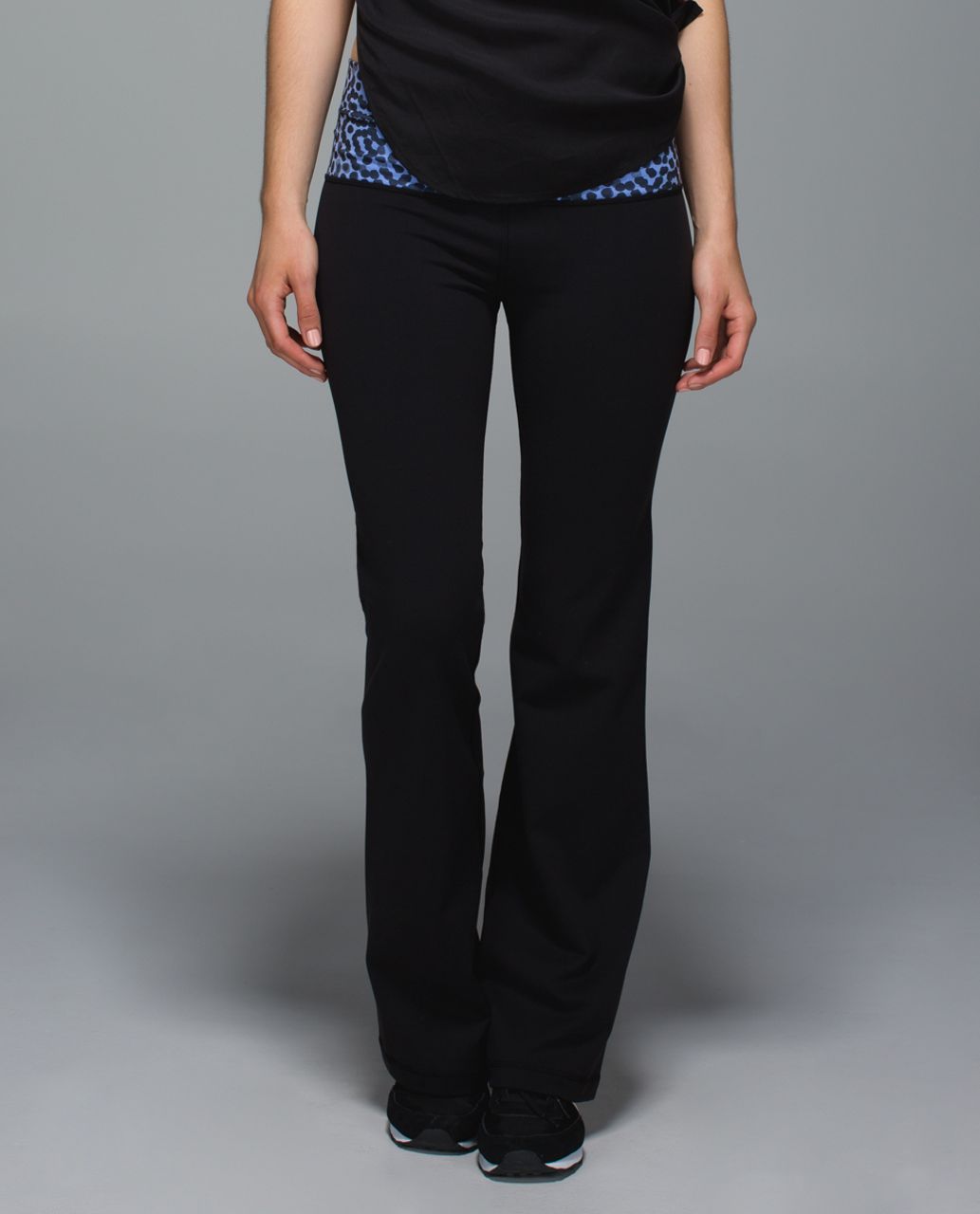 Lululemon Groove Pant II *Full-On Luon (Roll Down - Regular) - Black / Ace Spot Lullaby Black