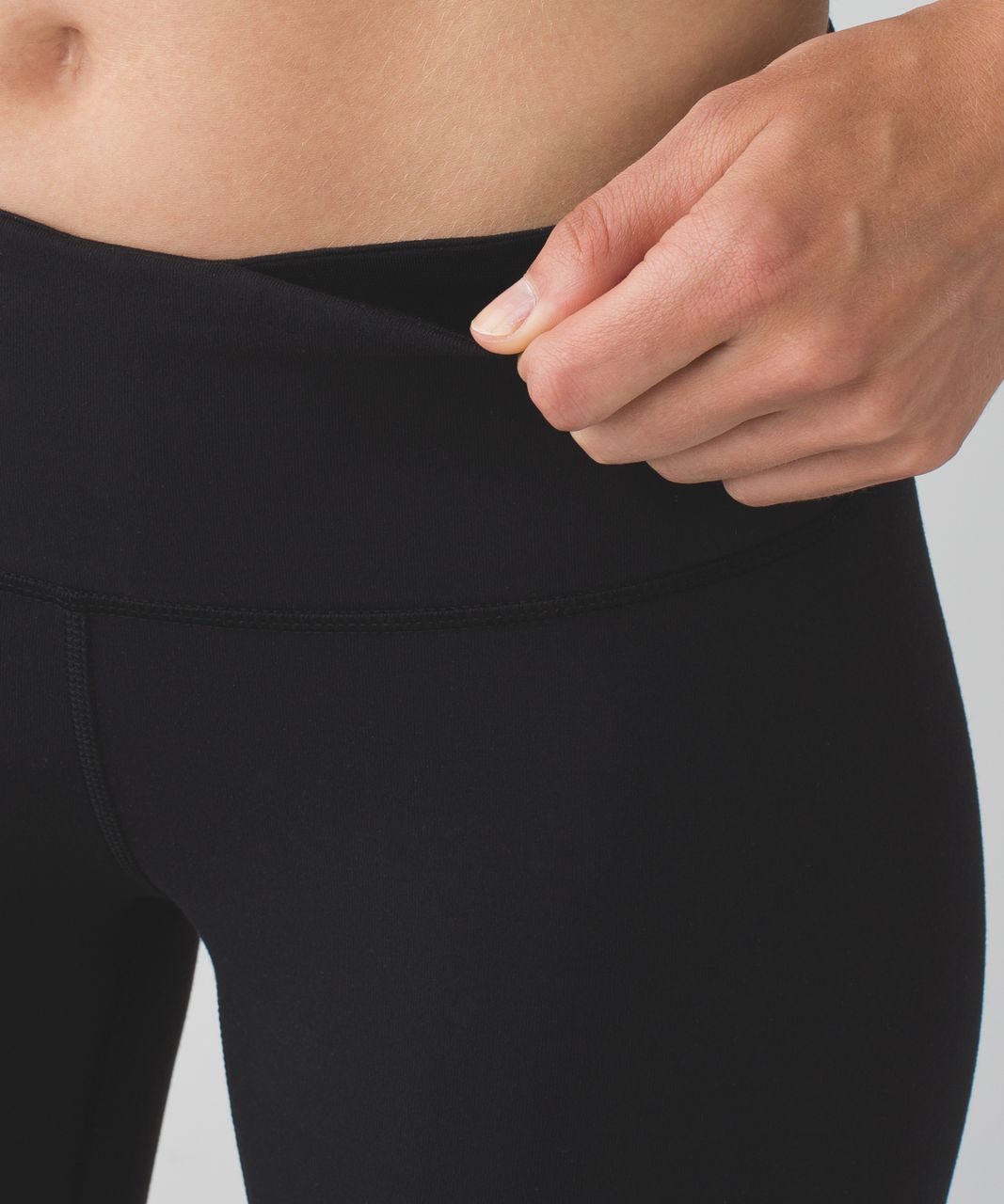 Lululemon Wunder Under Crop II *Full-On Luon - Black - lulu fanatics