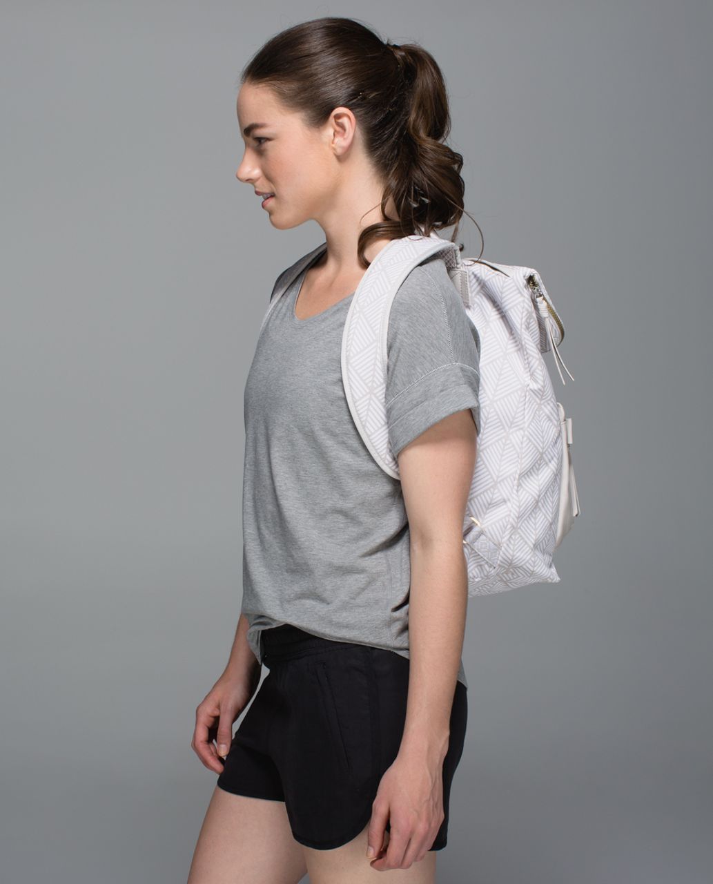 Lululemon Kickin' It Backpack *Cotton - Diamond Palm White Dune / Dune