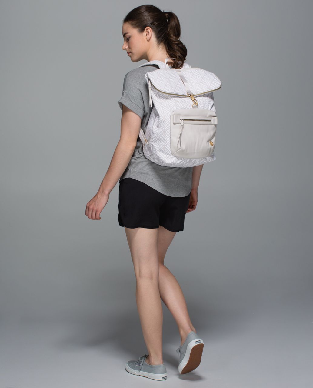 Lululemon Kickin' It Backpack *Cotton - Diamond Palm White Dune / Dune