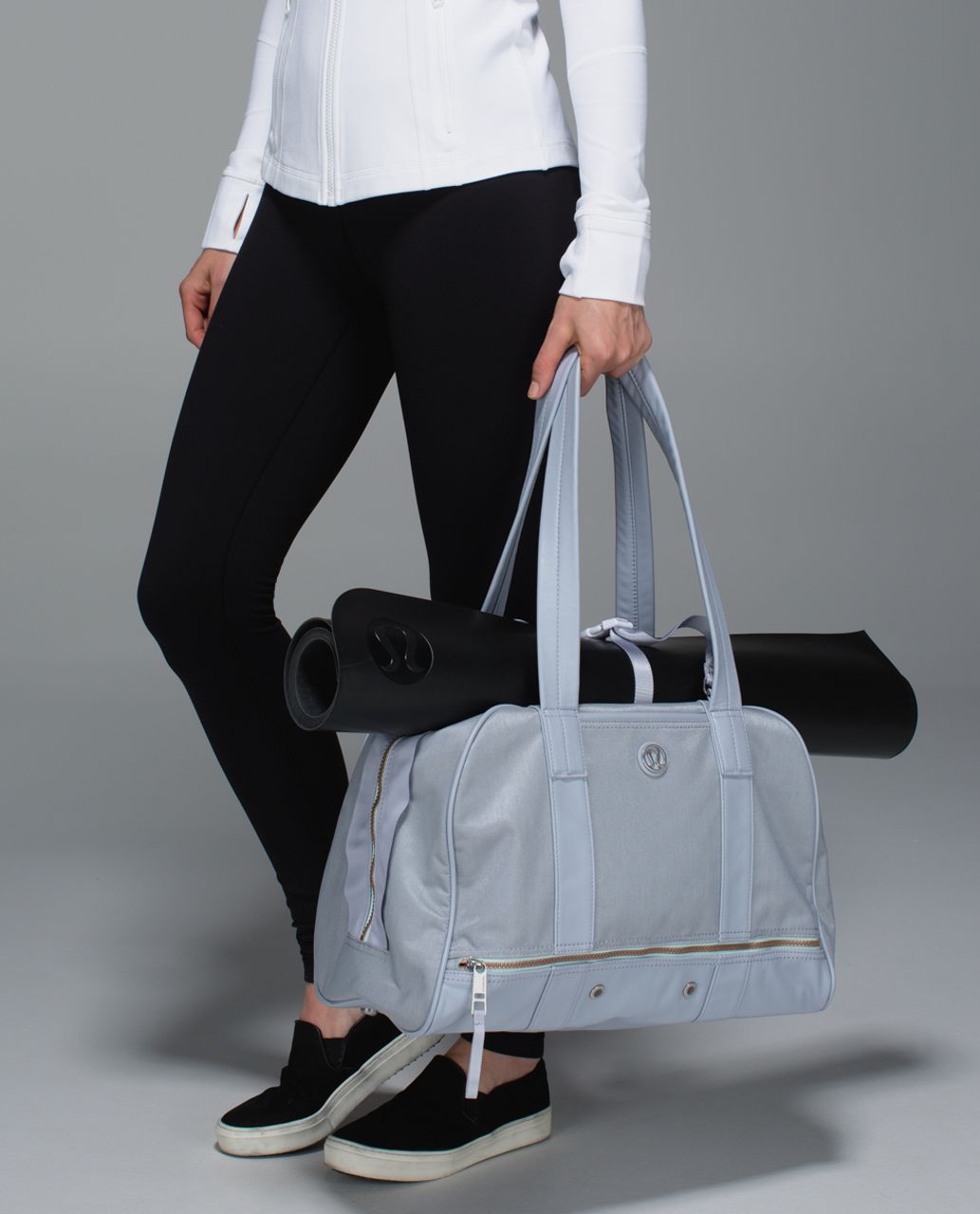 Lululemon Om For All Bag - Silver Fox / White