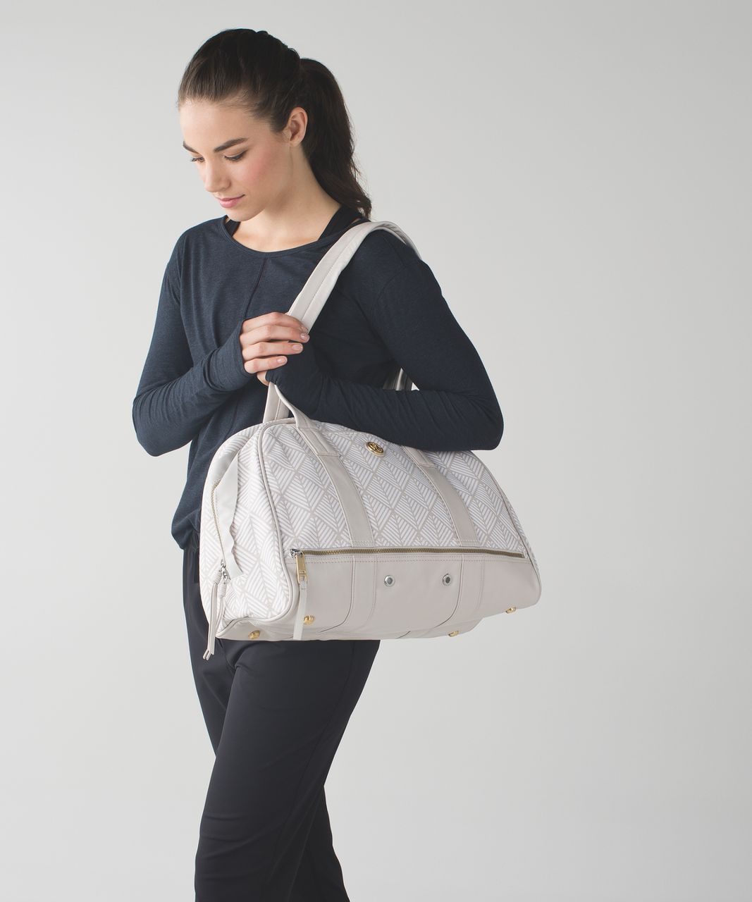 Lululemon Om for All Bag *Cotton - Diamond Palm White Dune / Dune