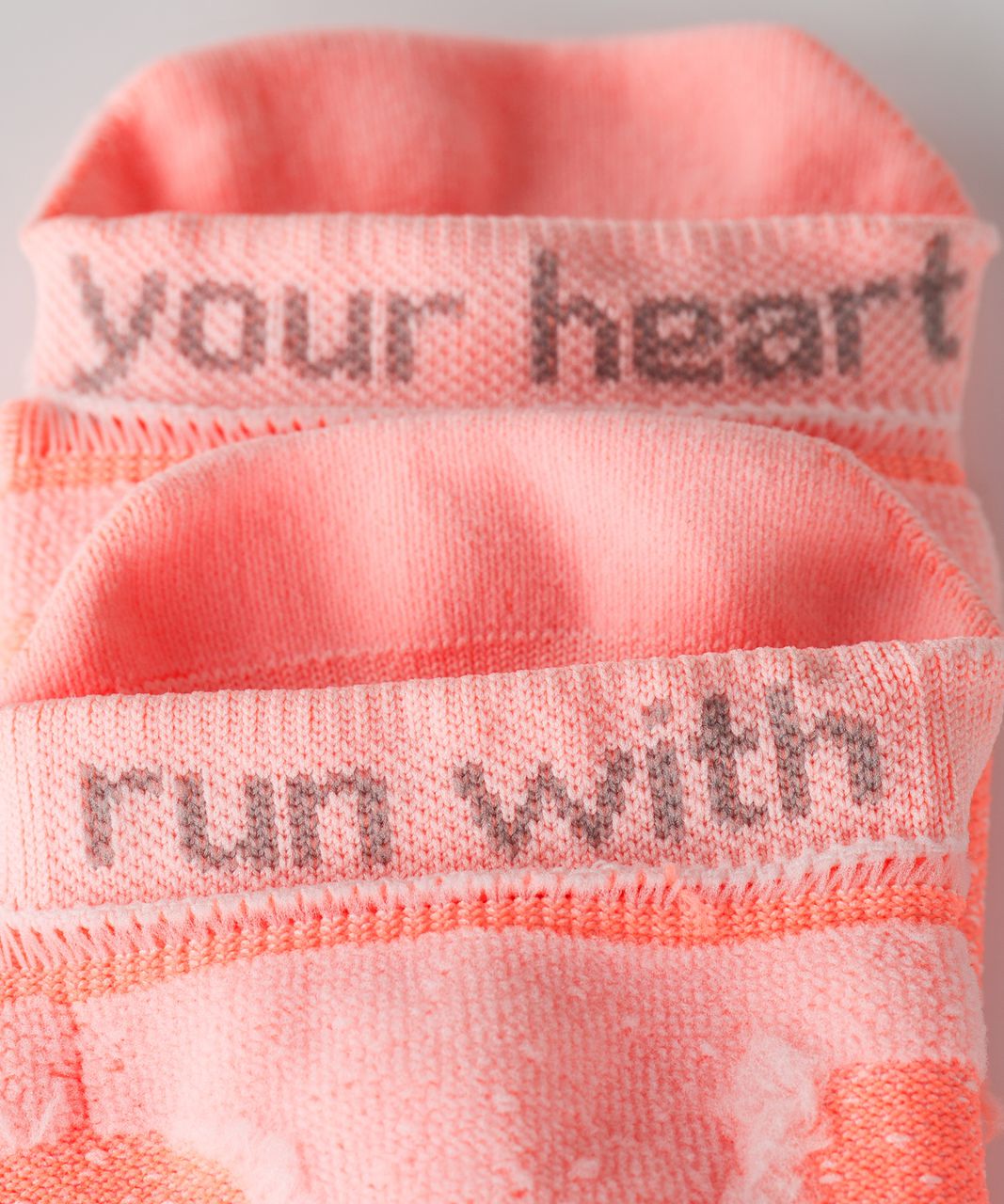 Lululemon Women's Ultimate No Show Run Sock - Dipped Gradient Very Light Flare Blush Quartz