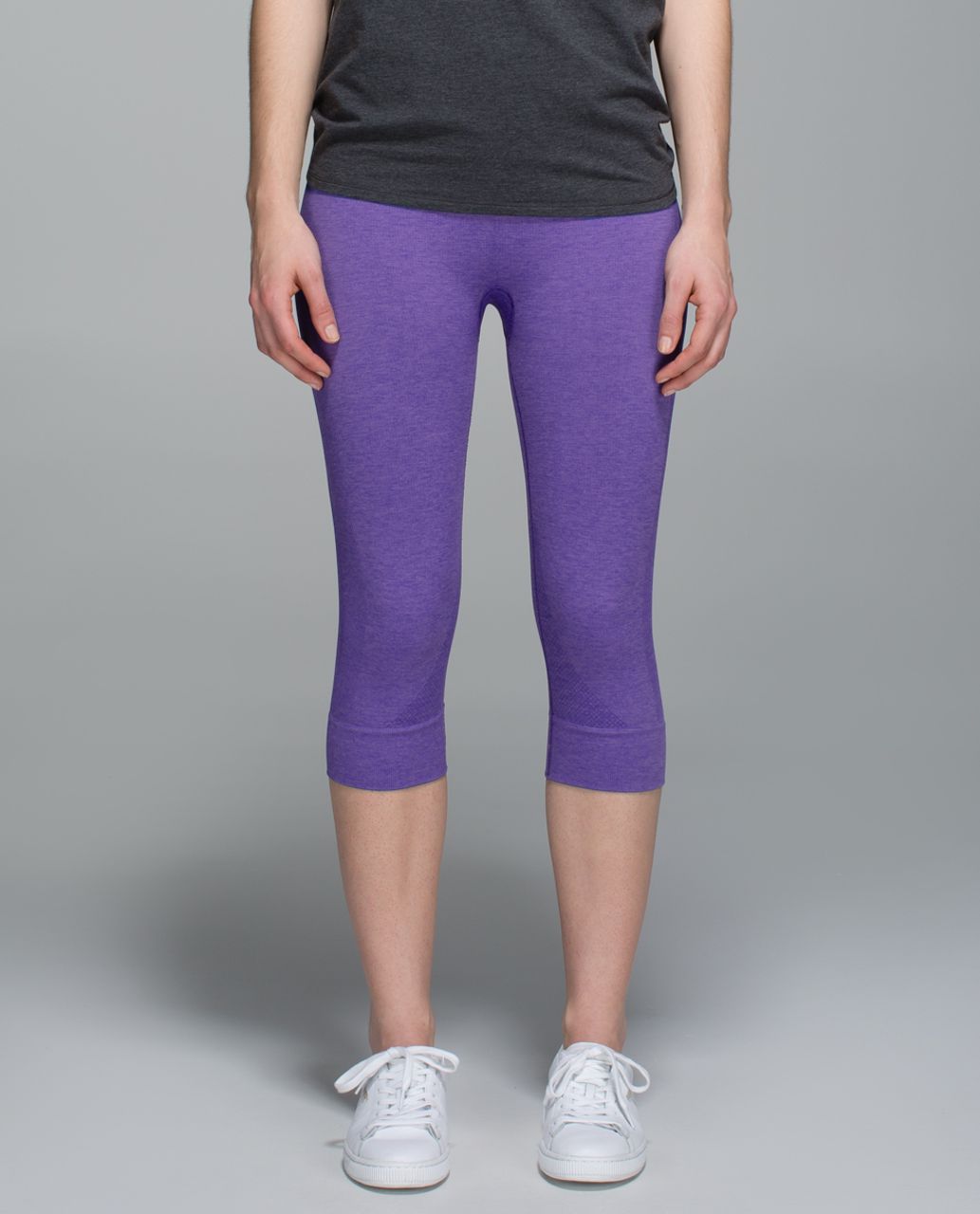 Lululemon Seamlessly Street Crop - Heathered Iris Flower