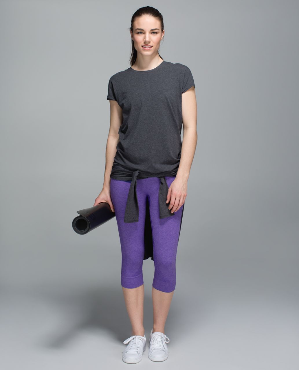 Lululemon Seamlessly Street Crop - Heathered Iris Flower