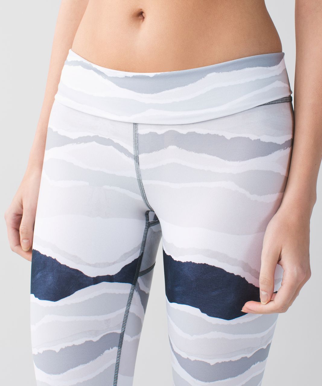 Lululemon True Self Crop - Bleacher Stripe White Black - lulu fanatics