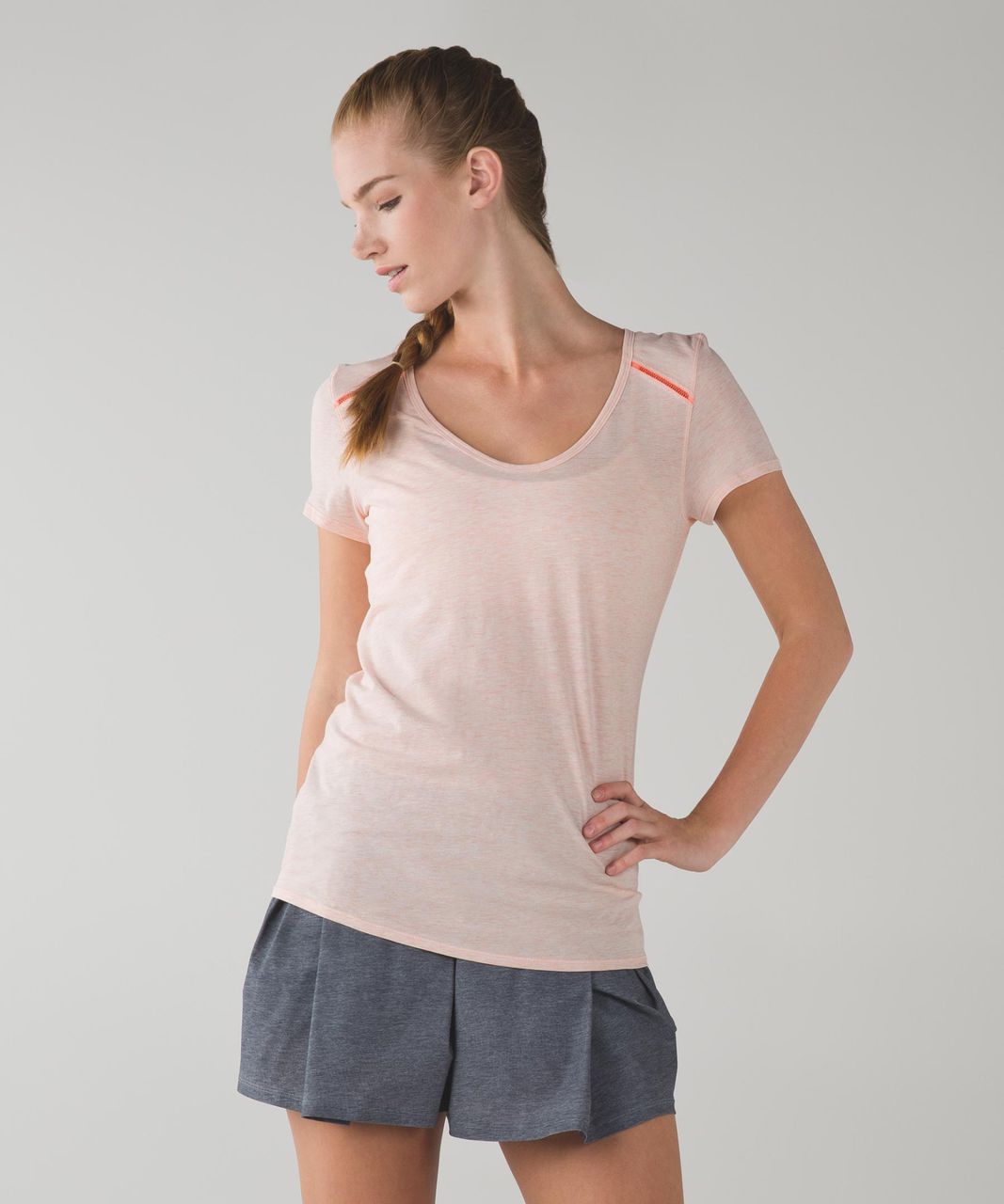 Lululemon Superb Short Sleeve Tee - Heathered Blush Quartz