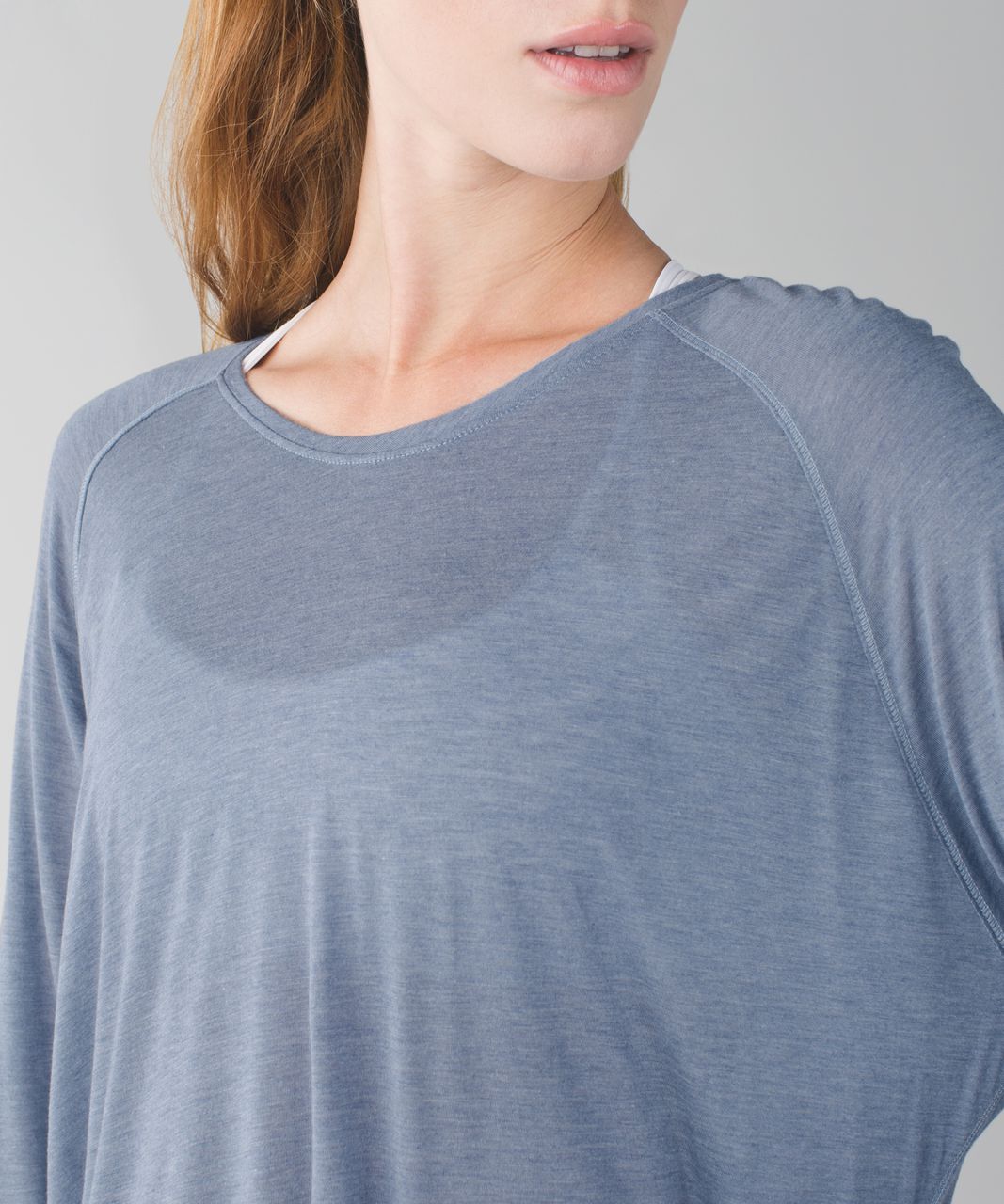 Lululemon Made To Layer Long Sleeve Tee - Heathered Mod Blue Denim