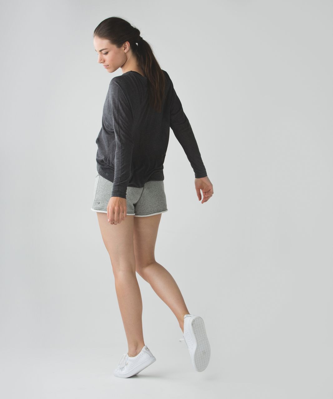 Lululemon Made To Layer Long Sleeve Tee - Heathered Mod Black