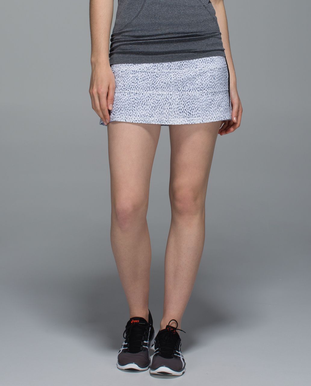 Lululemon Pace Rival Skirt II *4-way Stretch (Regular) - Dottie Dash White Black / Black