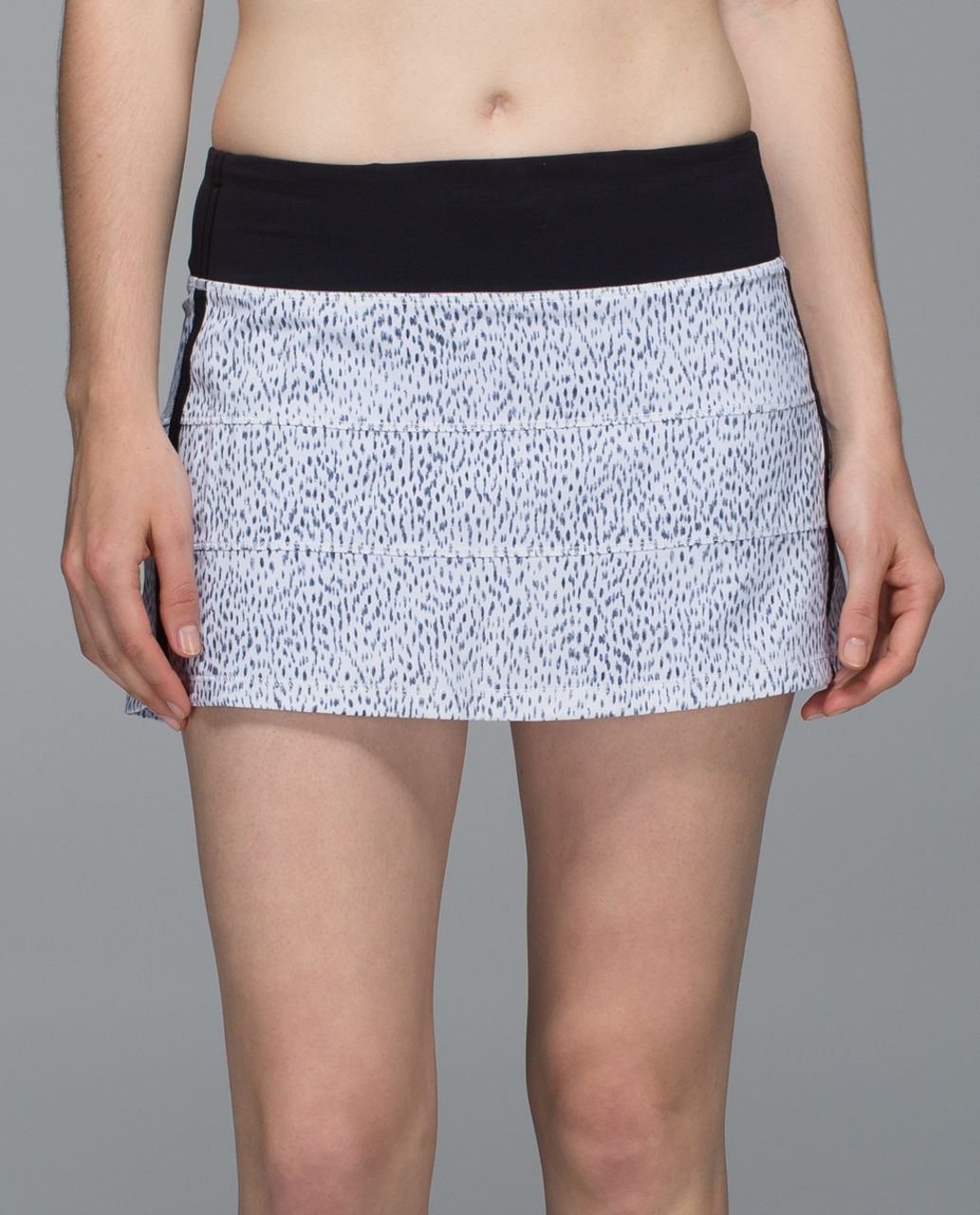 Lululemon Pace Rival Skirt II *4-way Stretch (Regular) - Dottie Dash White Black / Black