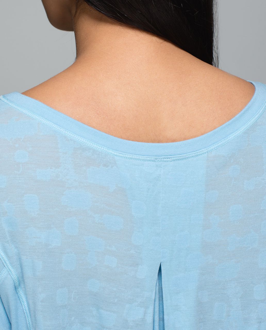 Lululemon Yoga Flow Long Sleeve Tee - Ghost Weave Burnout Caspian Blue / Mini Ghost Weave Burnout Caspian Blue