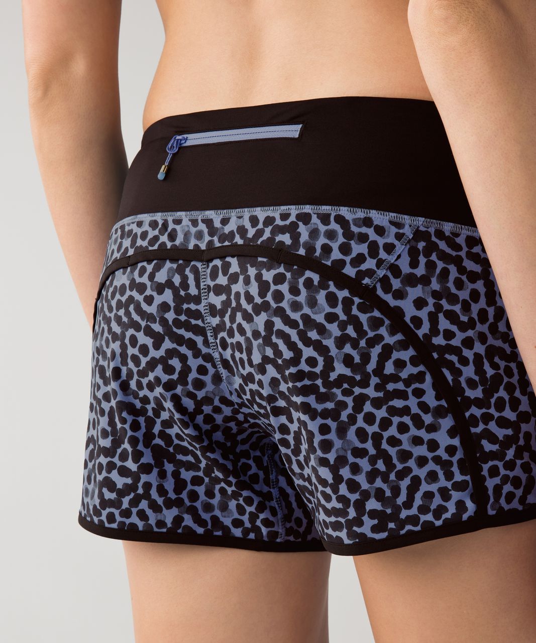 Lululemon Run Times Short *4-way Stretch - Ace Spot Lullaby Black / Black