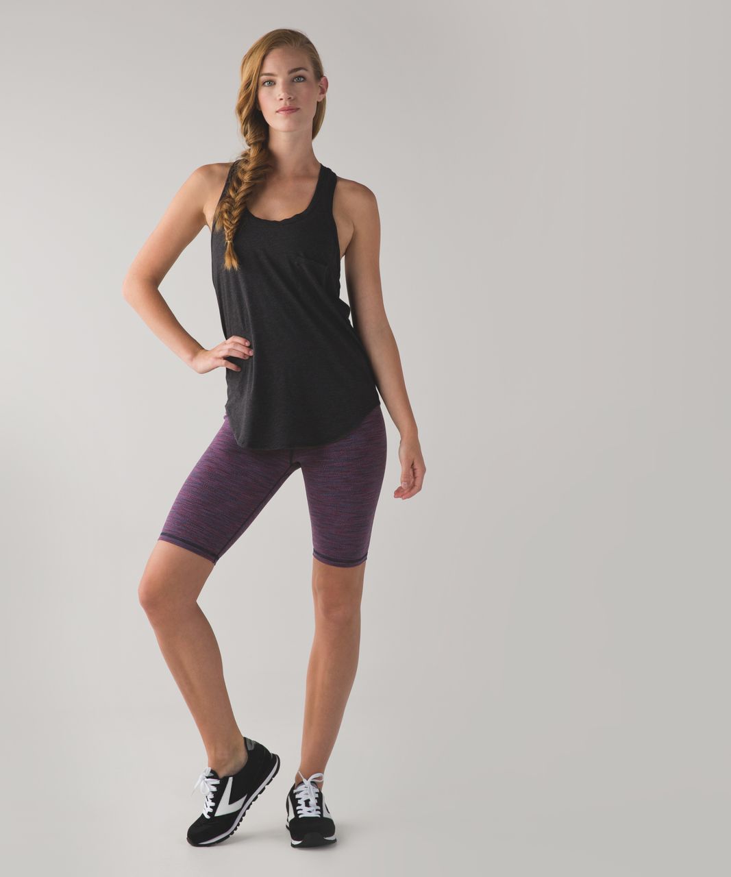 Lululemon Groove Short II (Roll Down - Tall) - Diamond Jacquard Space Dye Naval Blue Jewelled Magenta