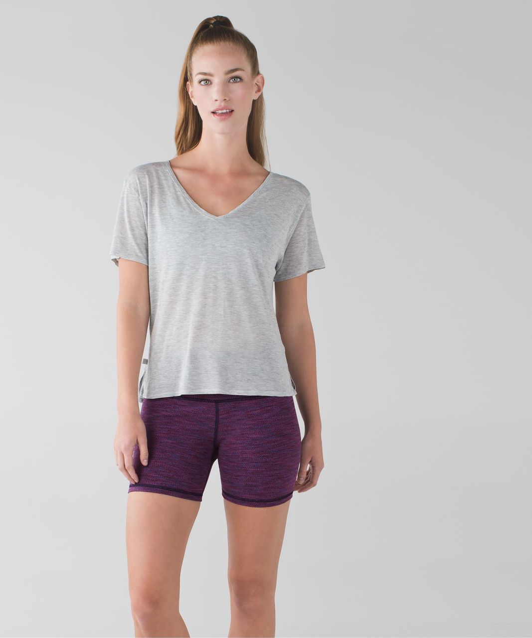 Lululemon Groove Short II (Roll Down - Regular) - Diamond Jacquard Space Dye Naval Blue Jewelled Magenta