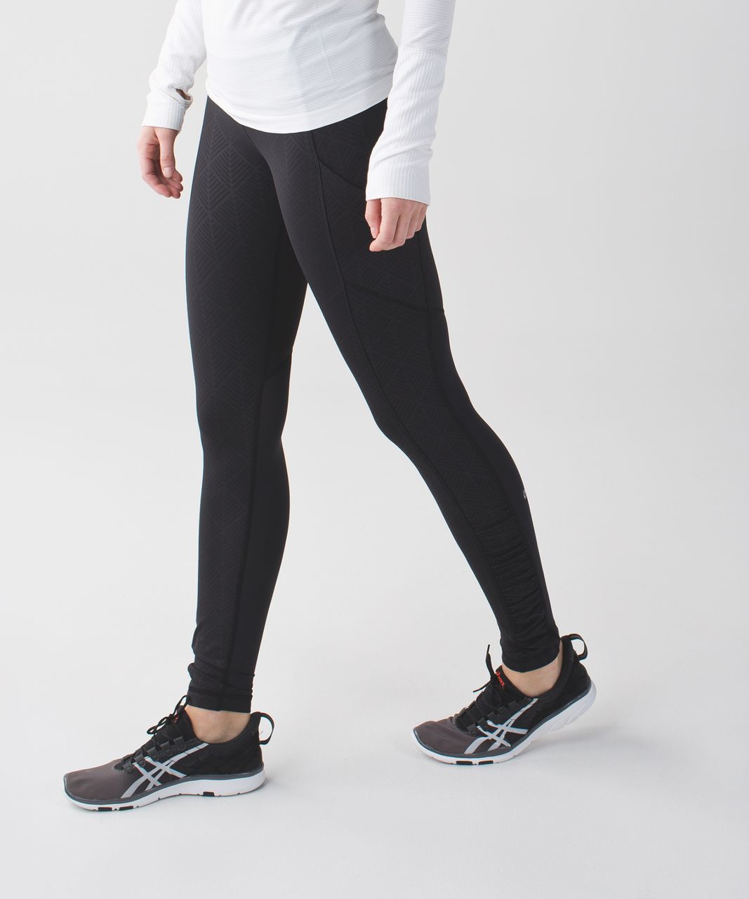 LULULEMON Speed Tight III Ruched Ankle Black Full Legging Pocket