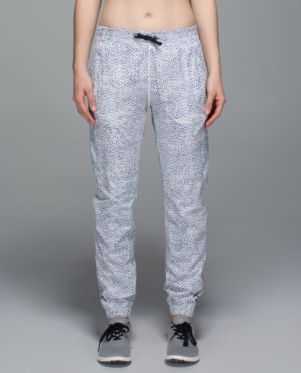 Lululemon Trainer Track Pant - Dottie Dash White Black / Black