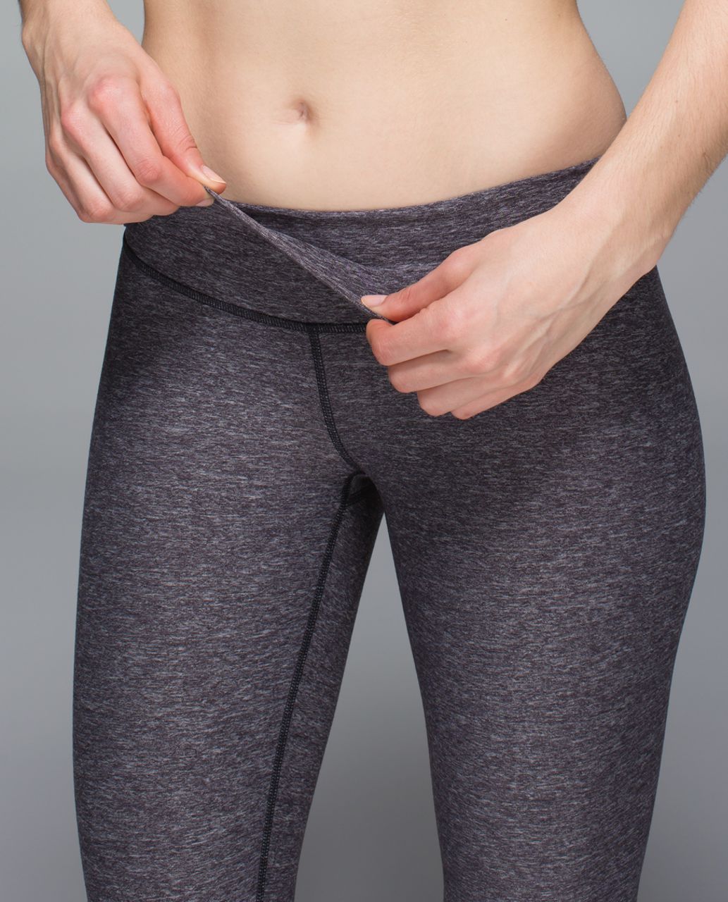 Lululemon Wunder Under Pant (Roll Down) - Heathered Naval Blue