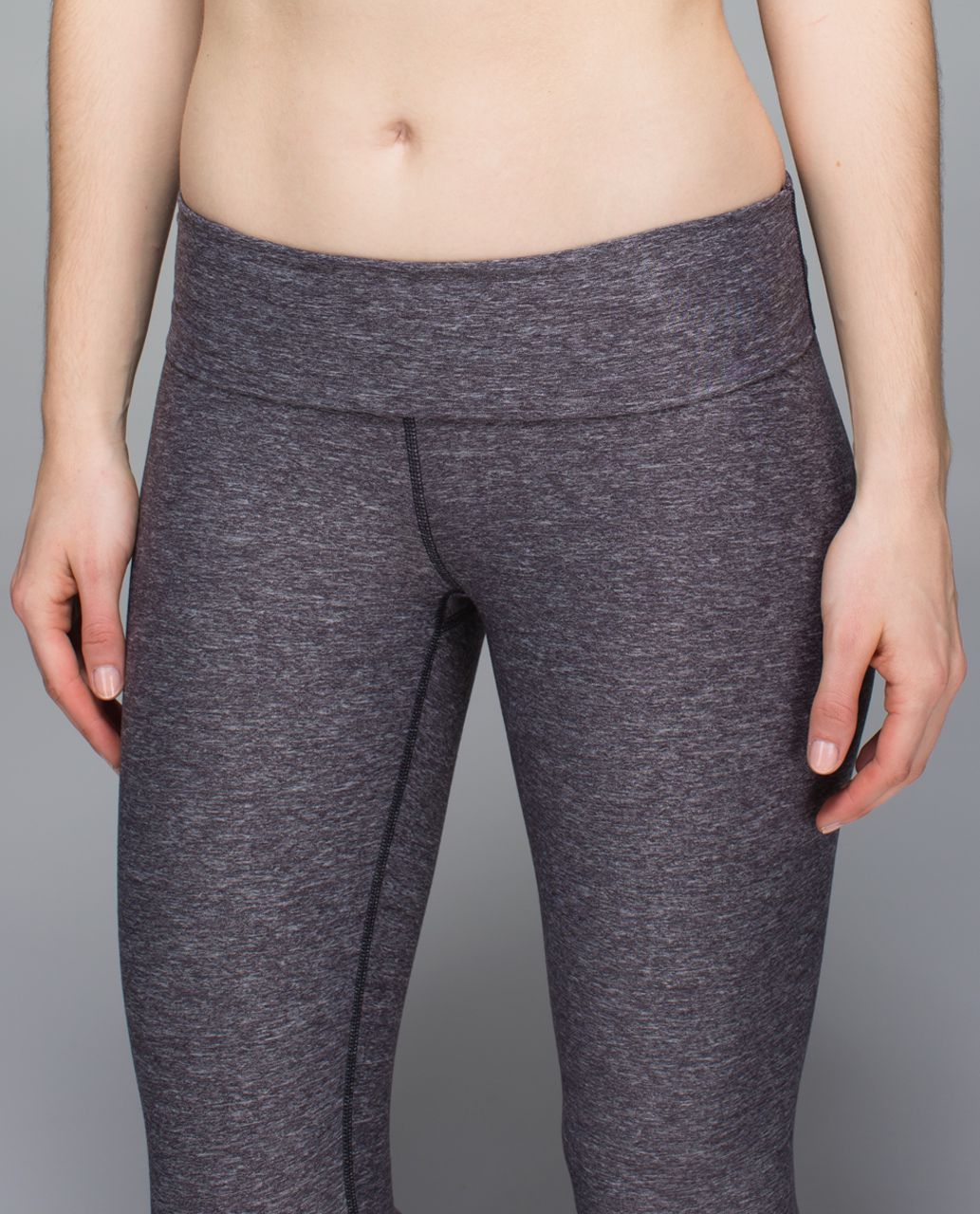 Lululemon Wunder Under Pant (Roll Down) - Heathered Naval Blue