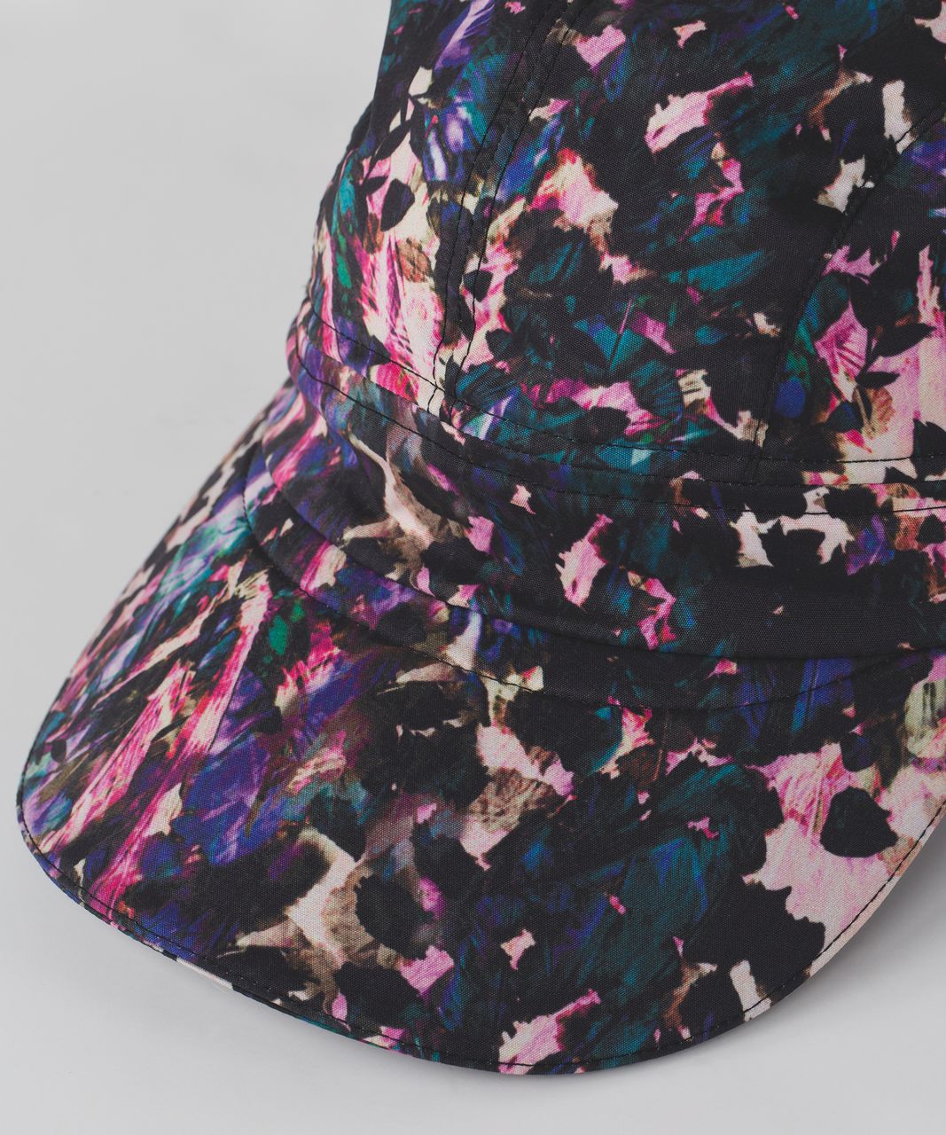 Lululemon Race To Win Run Hat - Floral Backdrop Black Multi / Pretty Purple