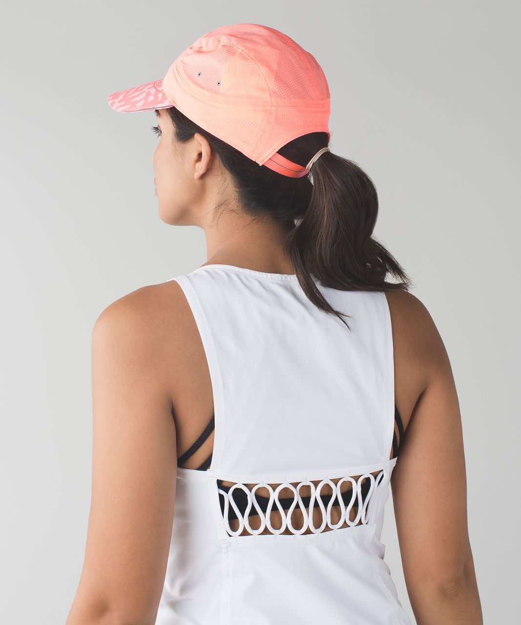 Lululemon Race To Win Run Hat *Mesh - Grapefruit / Net Pop Blush Quartz Grapefruit