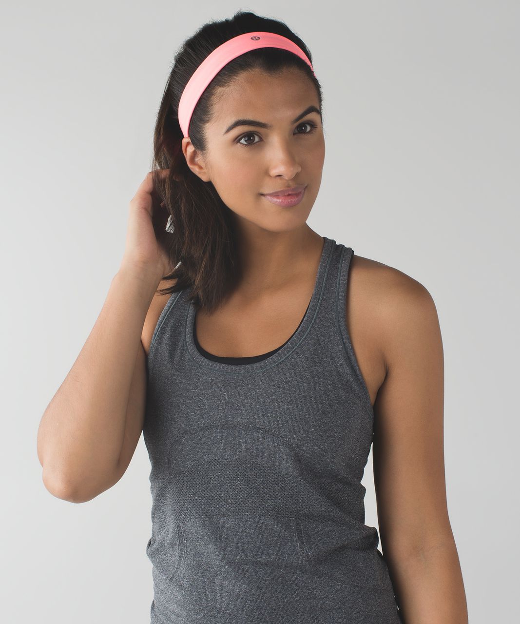 Lululemon Skinny Fly Away Tamer Headband - Grapefruit