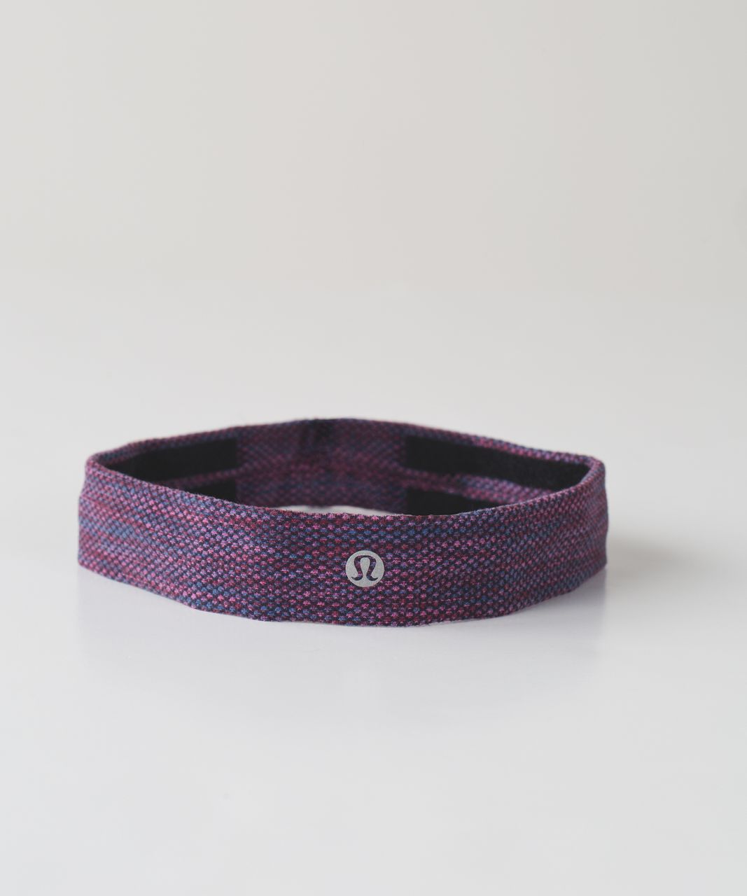 Lululemon Skinny Fly Away Tamer Headband - Diamond Jacquard Space Dye Naval Blue Jewelled Magenta