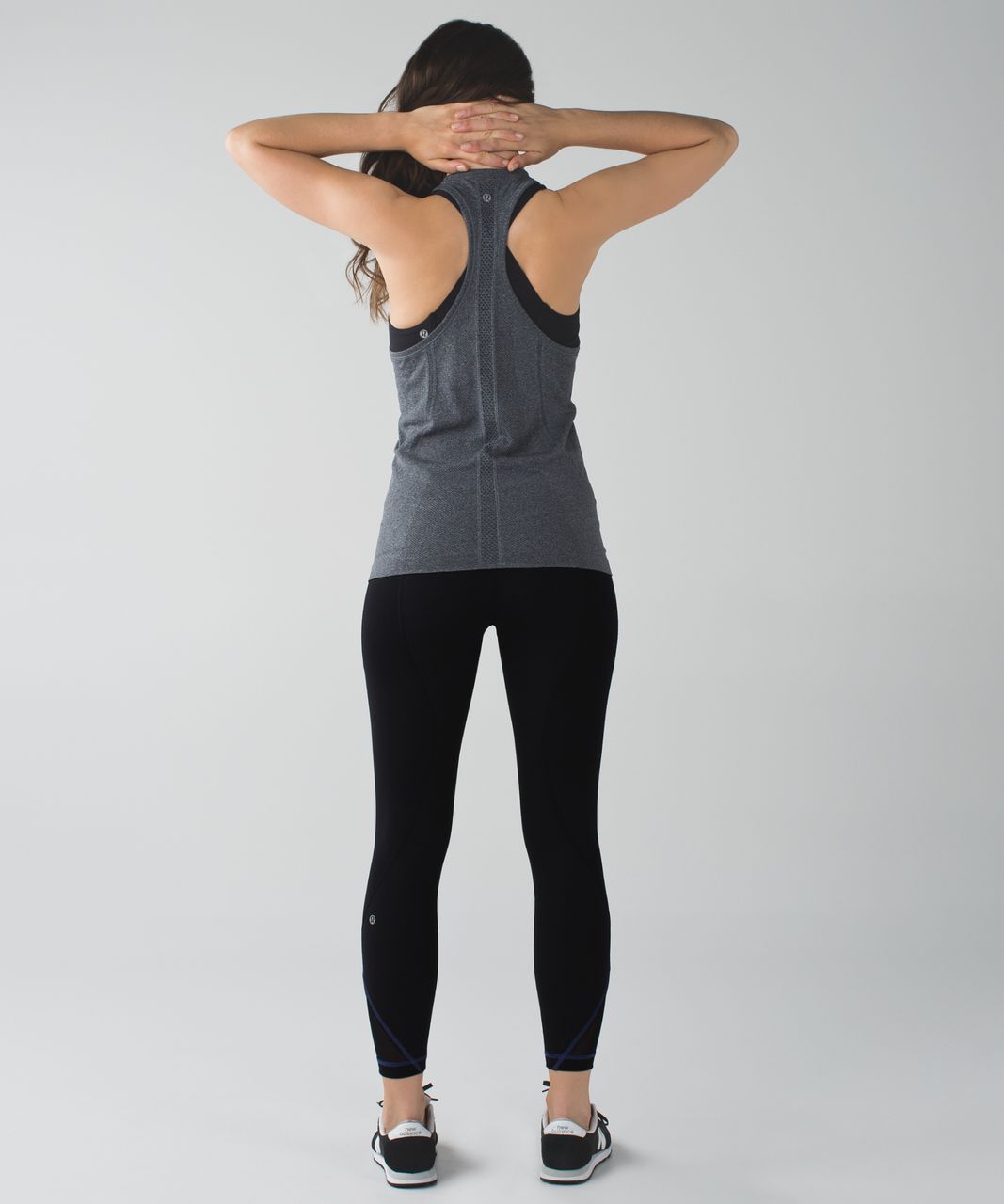 Lululemon Women's Black Double Tap Long Line Full-on Luxtreme Mesh