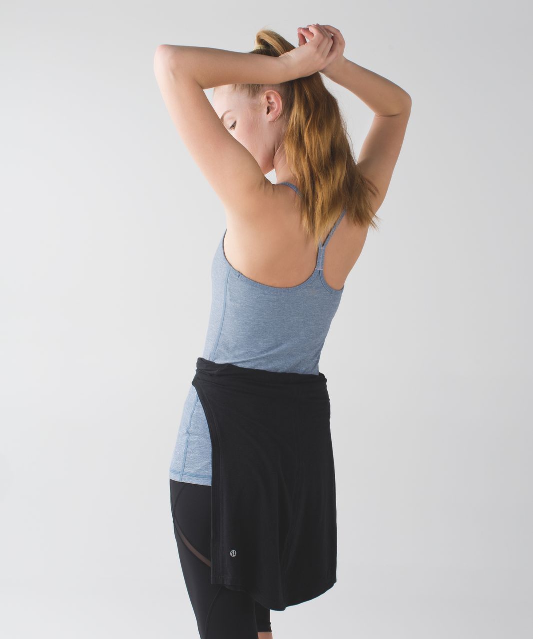 Lululemon Power Y Tank *Luon - Heathered Blue Denim