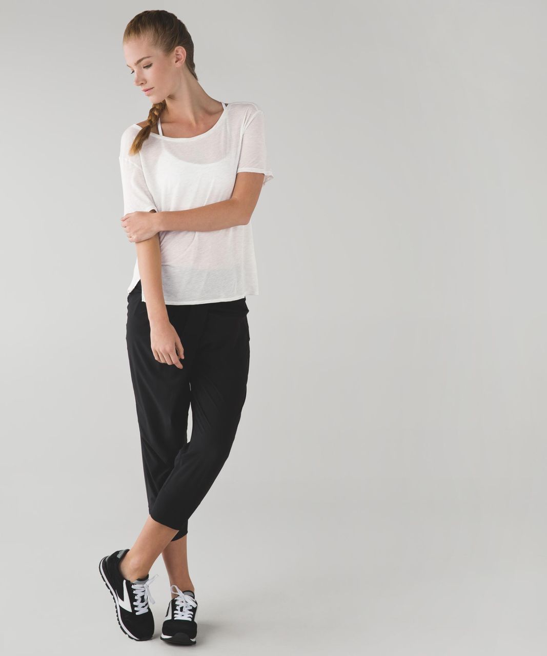 Lululemon Girlfriend Tee - Heathered Mod White